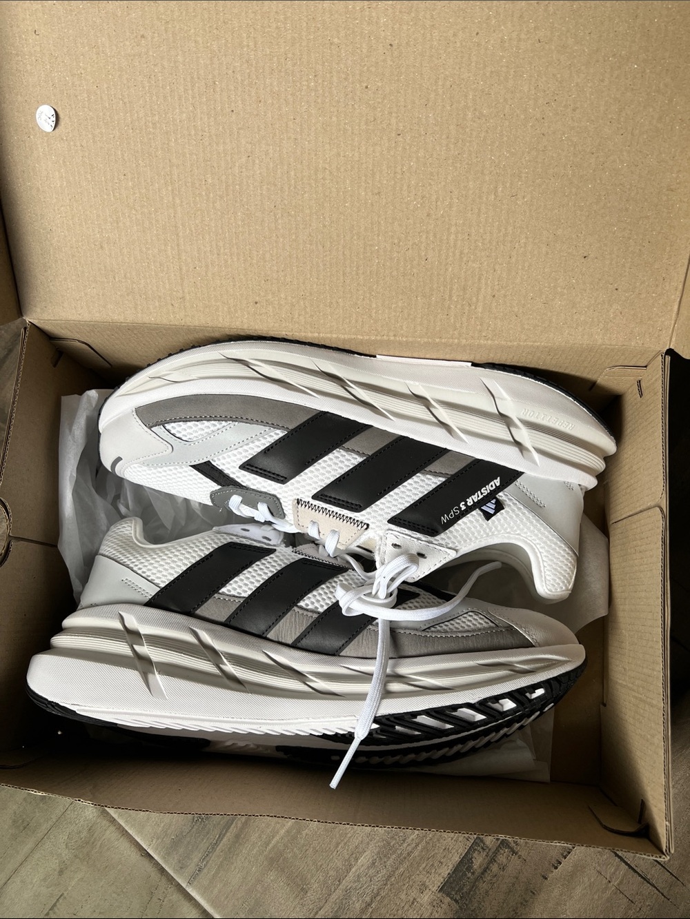 Adistar 3 - adidas Men’s White & Black Sport Sneakers